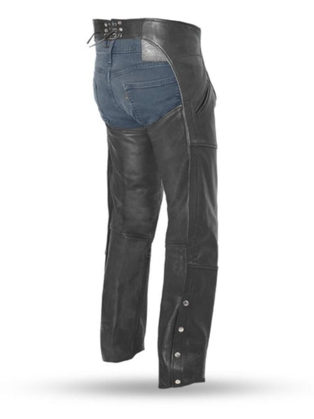 First MFG Nomad Leather Motorcycle Chaps Unisex Size M